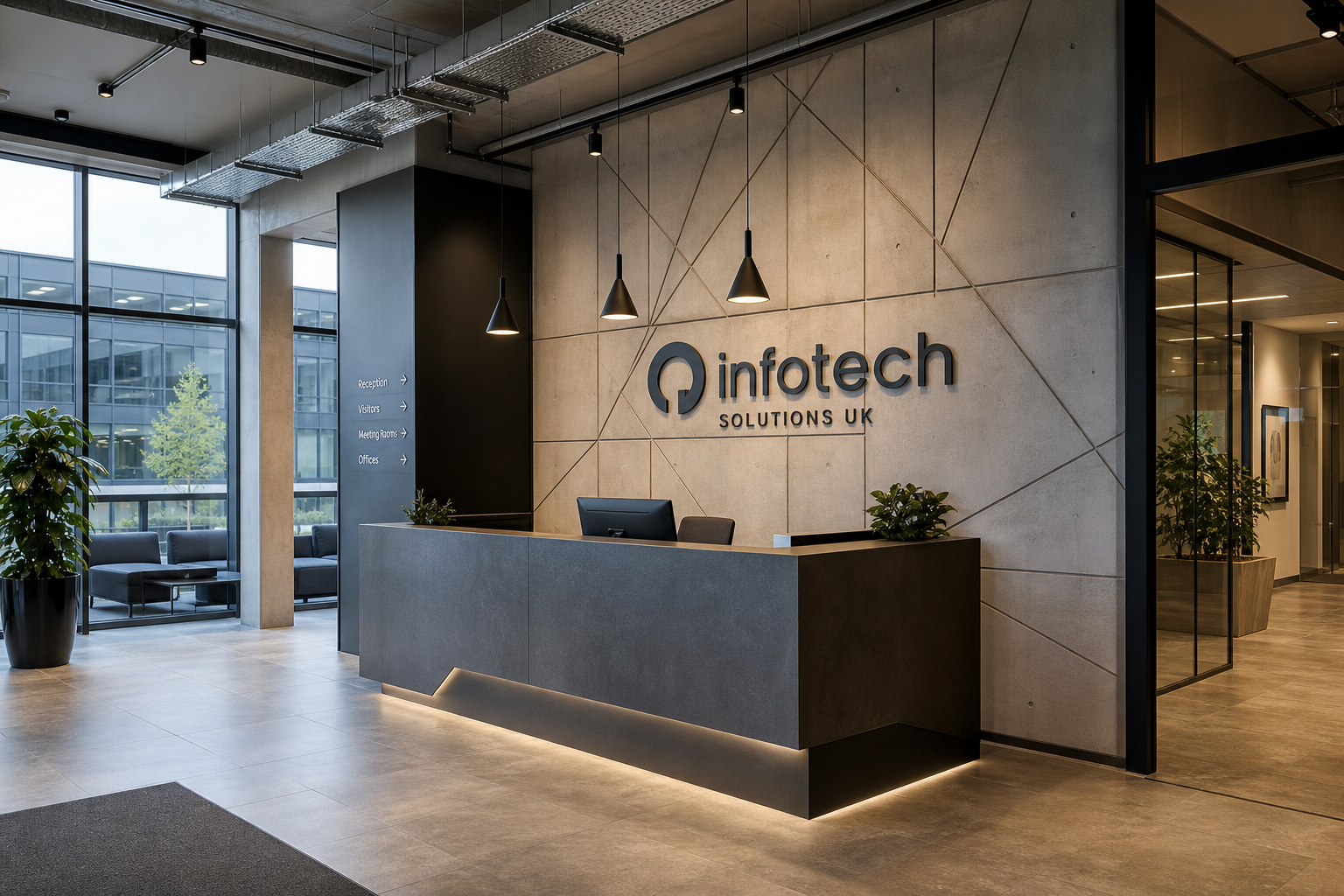 ZORVAYA LTD office reception in Luton UK professional AI company premises