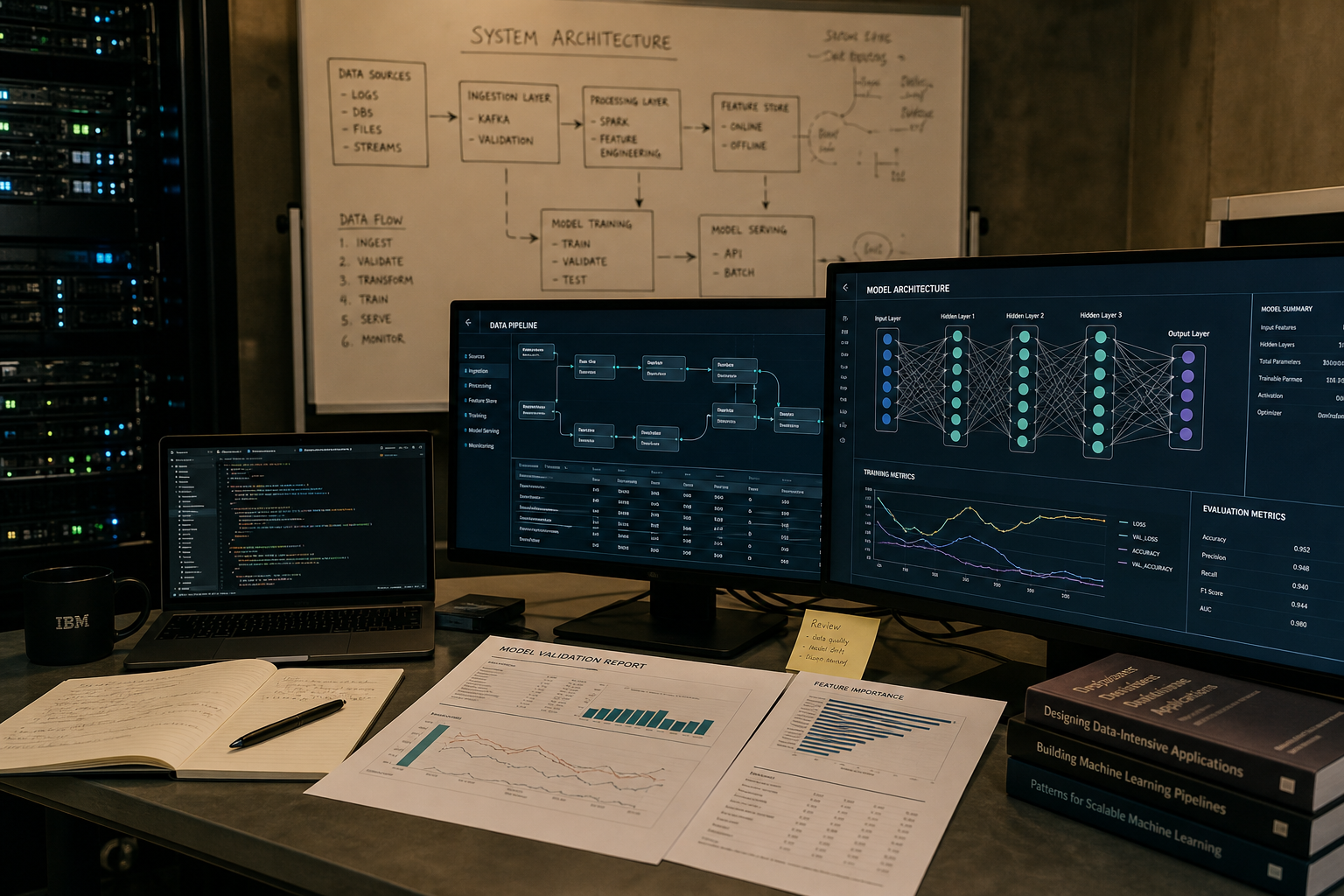 AI system architecture and data pipeline design at ZORVAYA LTD engineering workstation